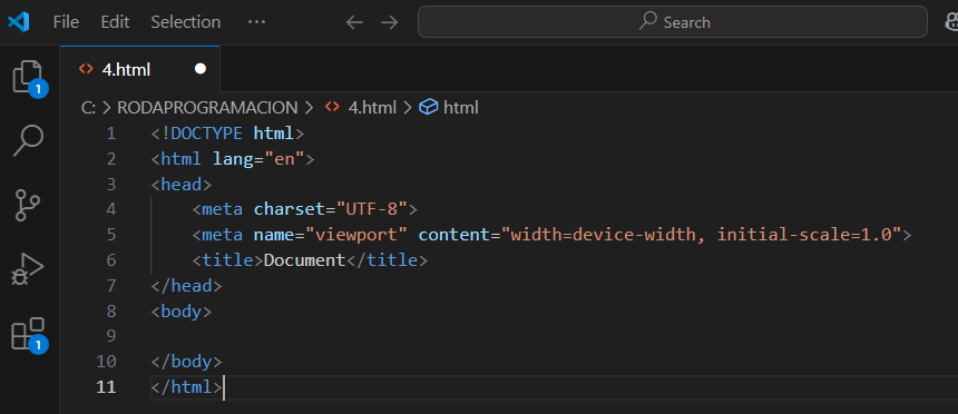 Atajo para estructura HTML
