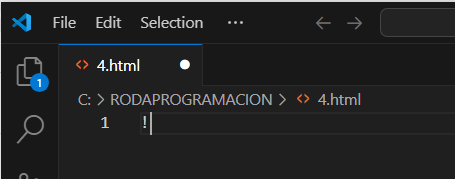 Atajo para estructura HTML